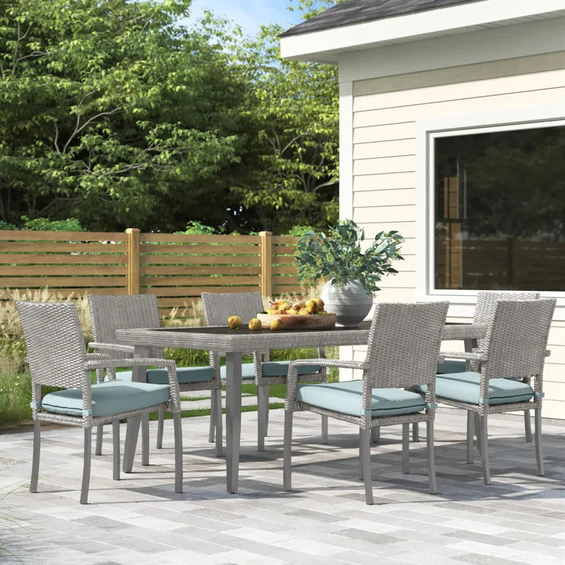 Winnie Rectangular 6 - Person Outdoor Dining Set | Wayfair North America