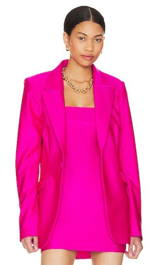 Disco Sculpted Blazer in Fuchsia Pink001 | Revolve Clothing (Global)
