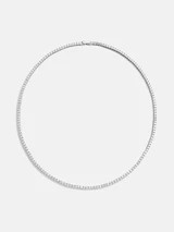 Billie Sterling Silver Tennis Necklace - Sterling Silver | BaubleBar