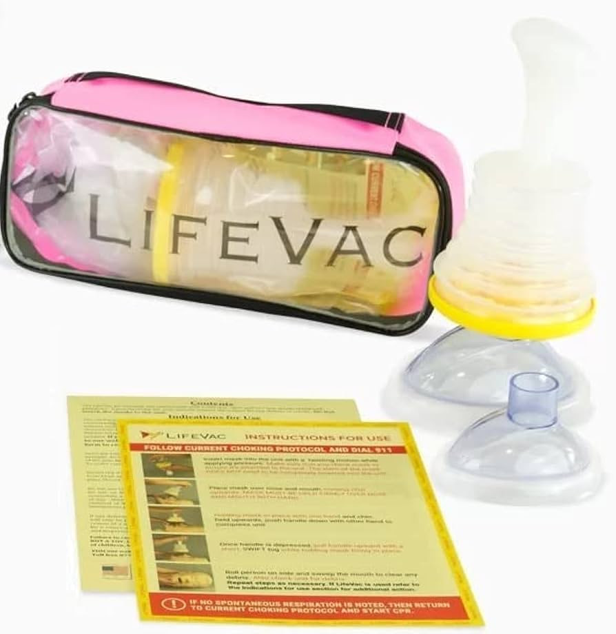 LifeVac Pink Travel Kit - Choking Rescue Device, Portable Suction Rescue Device First Aid Kit for... | Amazon (US)