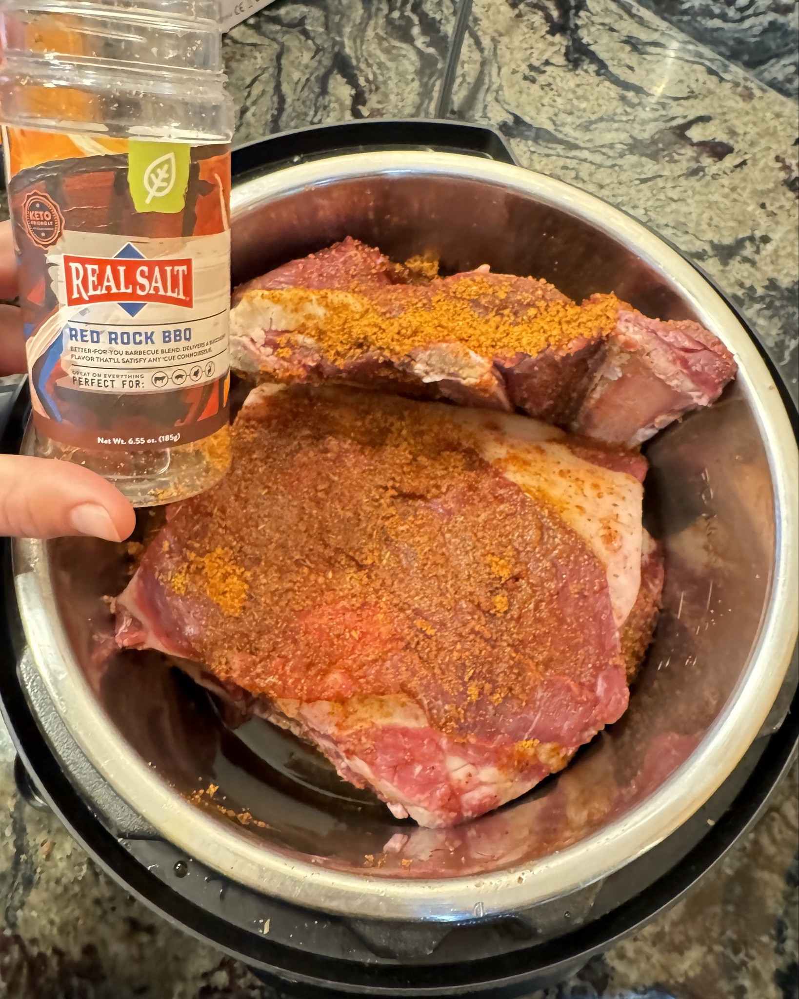 moose ribs for dinner 🤤 this BBQ rib from Redmond is the best! 

#LTKHome #LTKFindsUnder50