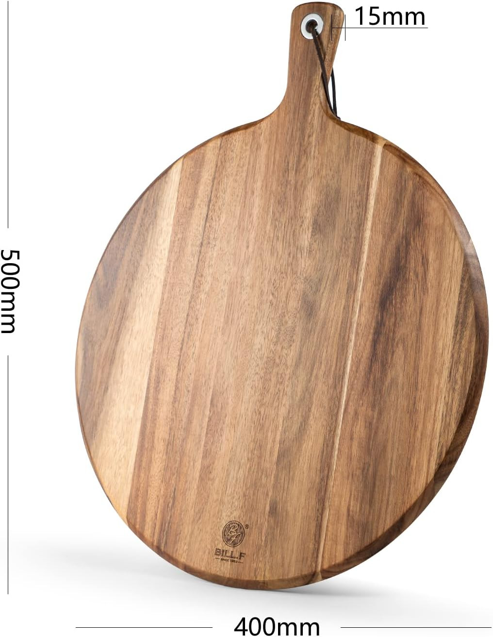 BILL.F Wood Pizza Peel 16 Inch,16" Acacia Wood Round Cutting Board with Handle Pizza Board for Ki... | Amazon (US)