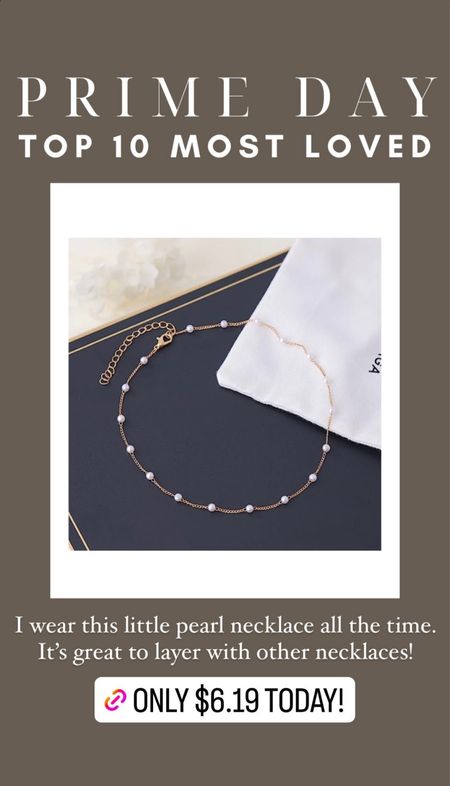 Amazon Prime Day deal must have! This dainty pearl necklace is only $6 during prime day. I wear this necklace almost daily as it is so easy to layer and pair with outfits 

#LTKunder50 #LTKxPrimeDay #LTKsalealert