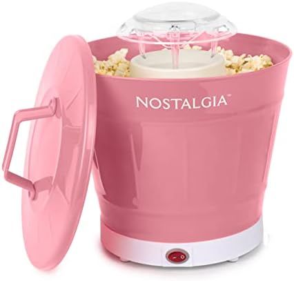 Nostalgia Hot Air Electric Popcorn Bucket with Lid, 24 Cup, Healthy Oil Free Popcorn with a Remov... | Amazon (US)