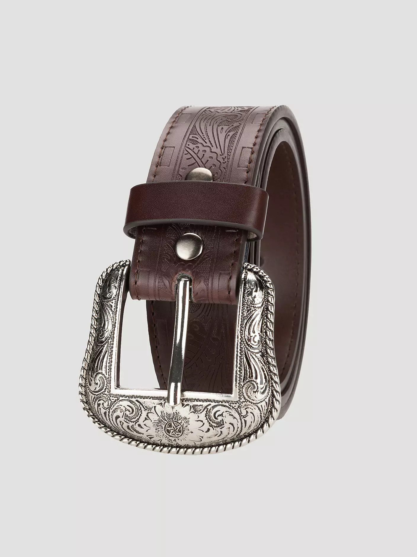 Men's Floral Whipstitch Embossed Belt | Wrangler