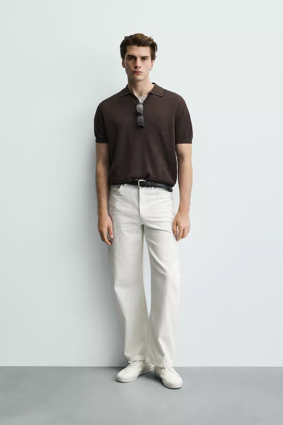 REGULAR FIT COTTON TEXTURED POLO | Zara US