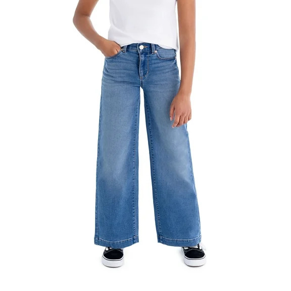 No Boundaries High Rise Baggy Wide Leg Jeans, 32" Inseam, Women's and Women's Plus Sizes XXS-4X | Walmart (US)