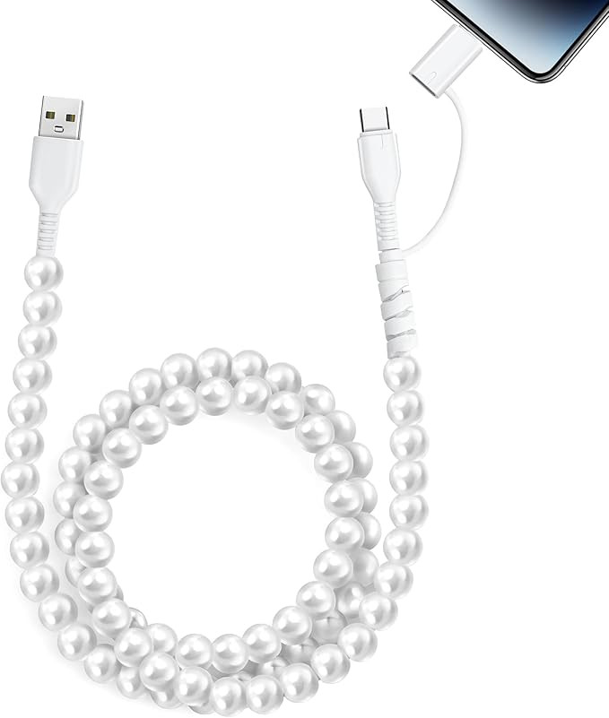 Aolcev USB C Cable 66W 2 in 1 Multi USB to USB C Fast Charging Cable 3.3FT Cute Beaded Phone Char... | Amazon (US)
