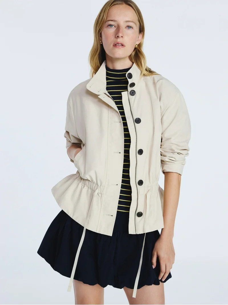 Free Assembly Women's Cinched Parachute Jacket, Sizes XS-XXL | Walmart (US)