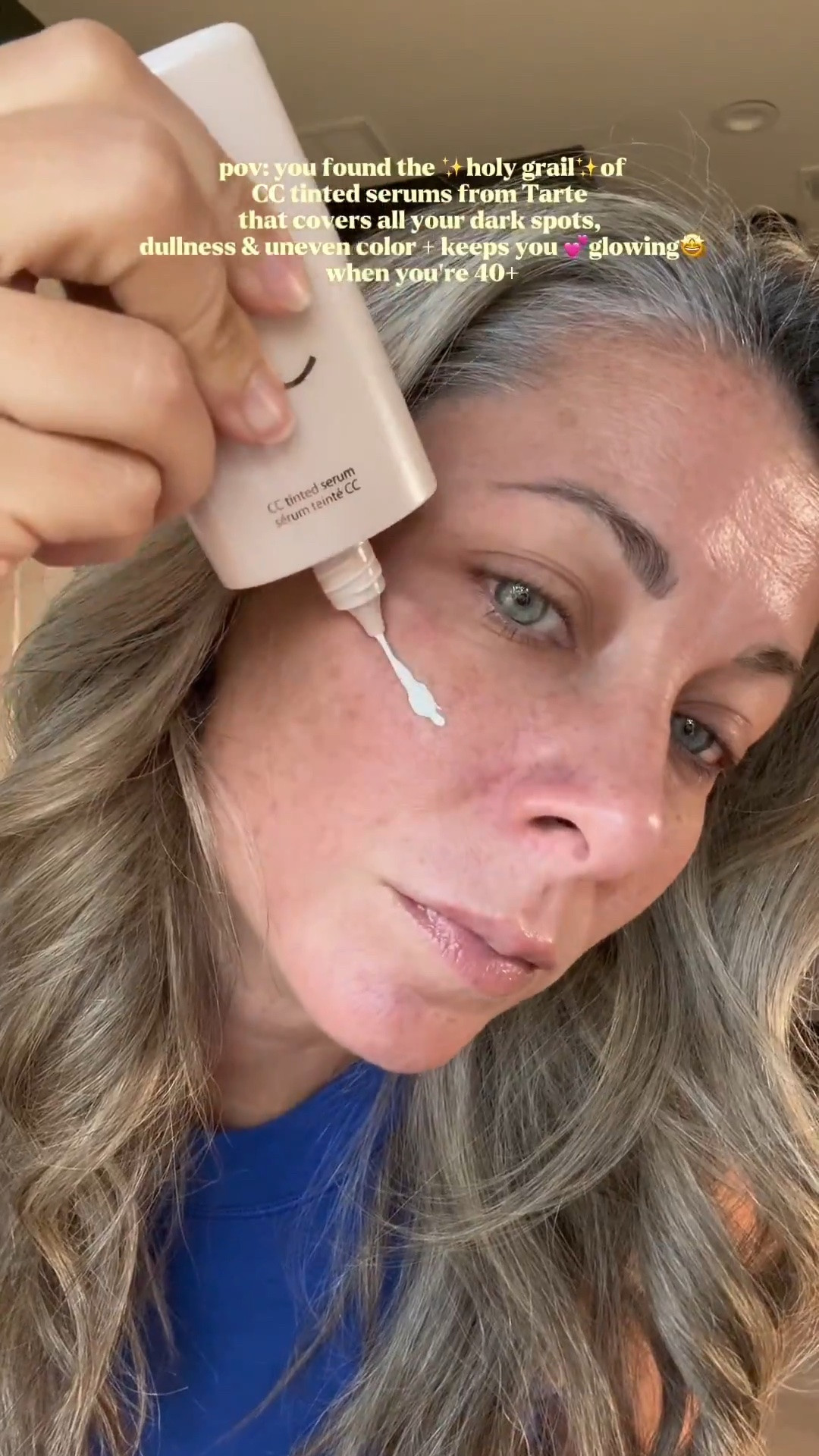 This brand new tinted serum from Tarte Cosmetics is one I am continually reaching for daily! It’s lighter than a foundation and actually covers up the dark spots plus will stay on all day long! I am wearing the shade medium! It is so good for covering up all the dark spots and aging spots!

#LTKOver40 #LTKBeauty #LTKselfcare
