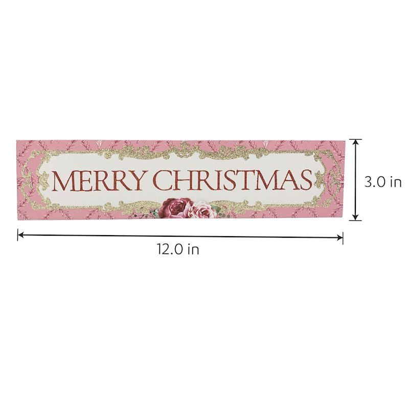 Merry Christmas Block Sign, 12" | At Home