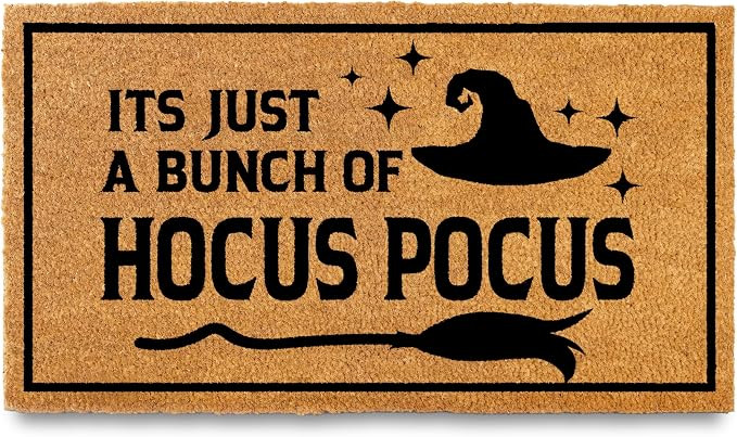Hocus Pocus Door Mat 30x17 Inch, Halloween Welcome Mat, Fall Doormat Coir | Amazon (US)