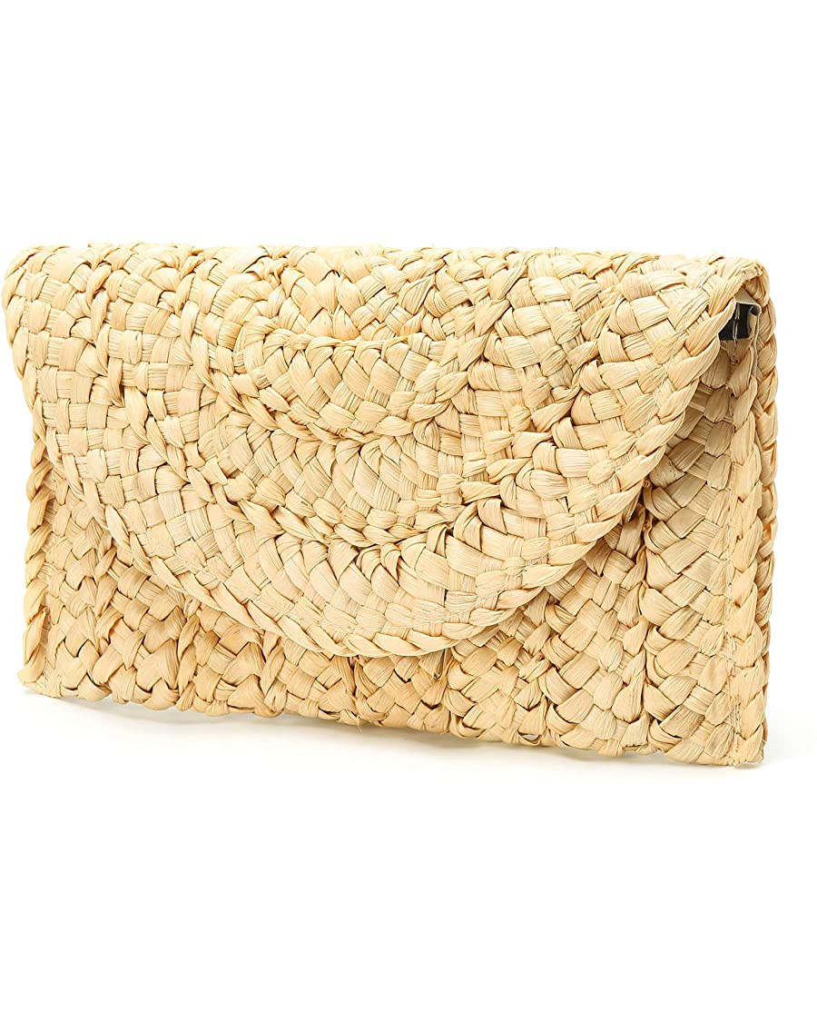 Obosoyo Women's Straw Clutch bags Handbag Straw Purse Envelope Bag Wallet Summer Beach Bag Woven ... | Amazon (US)