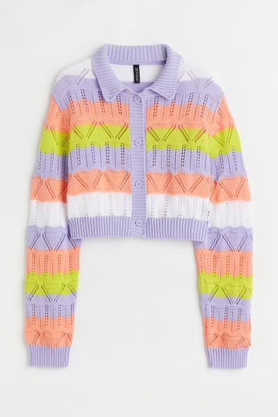 Pointelle-knit cardigan | H&M (UK, MY, IN, SG, PH, TW, HK)