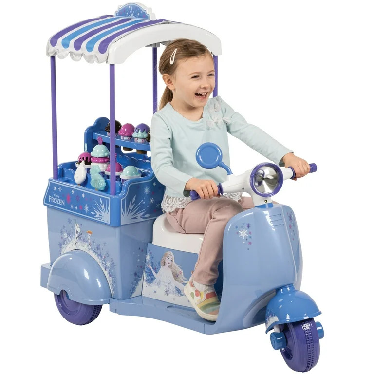 6V Huffy Disney Frozen Ice Cream Cart, Battery Ride-On Toy, Ice Cream Toys | Walmart (US)