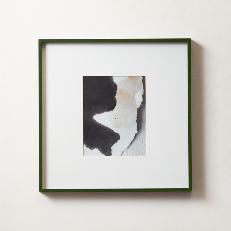 Gallery Green Picture Frame with White Mat 8"x10" + Reviews | CB2 | CB2