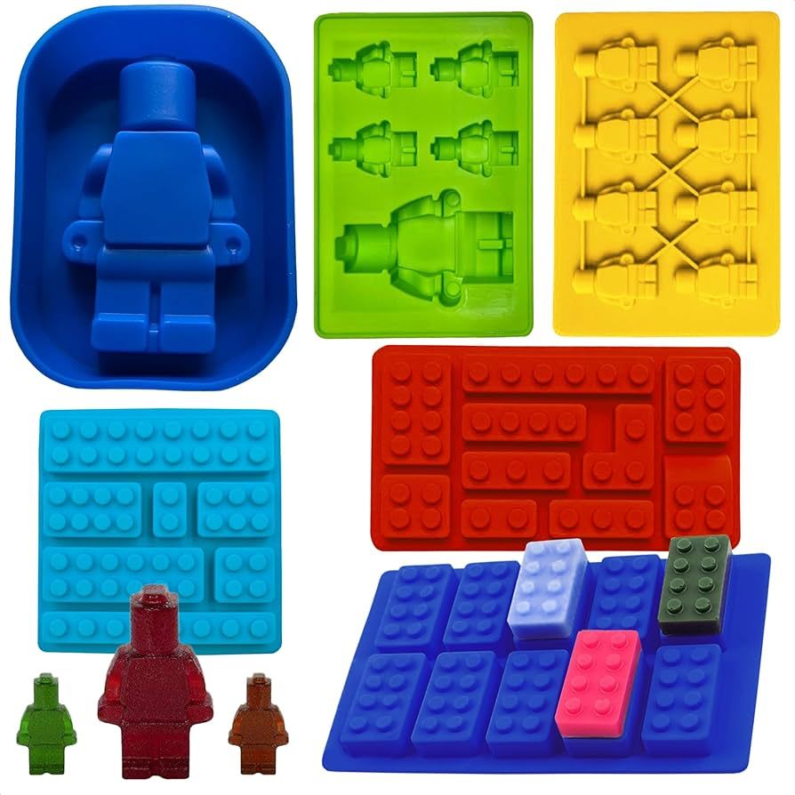 Building Block Silicone Molds for Baking Supplies - 6Pcs Brick Mold Silicone Ice Cube Mold Dome S... | Amazon (US)