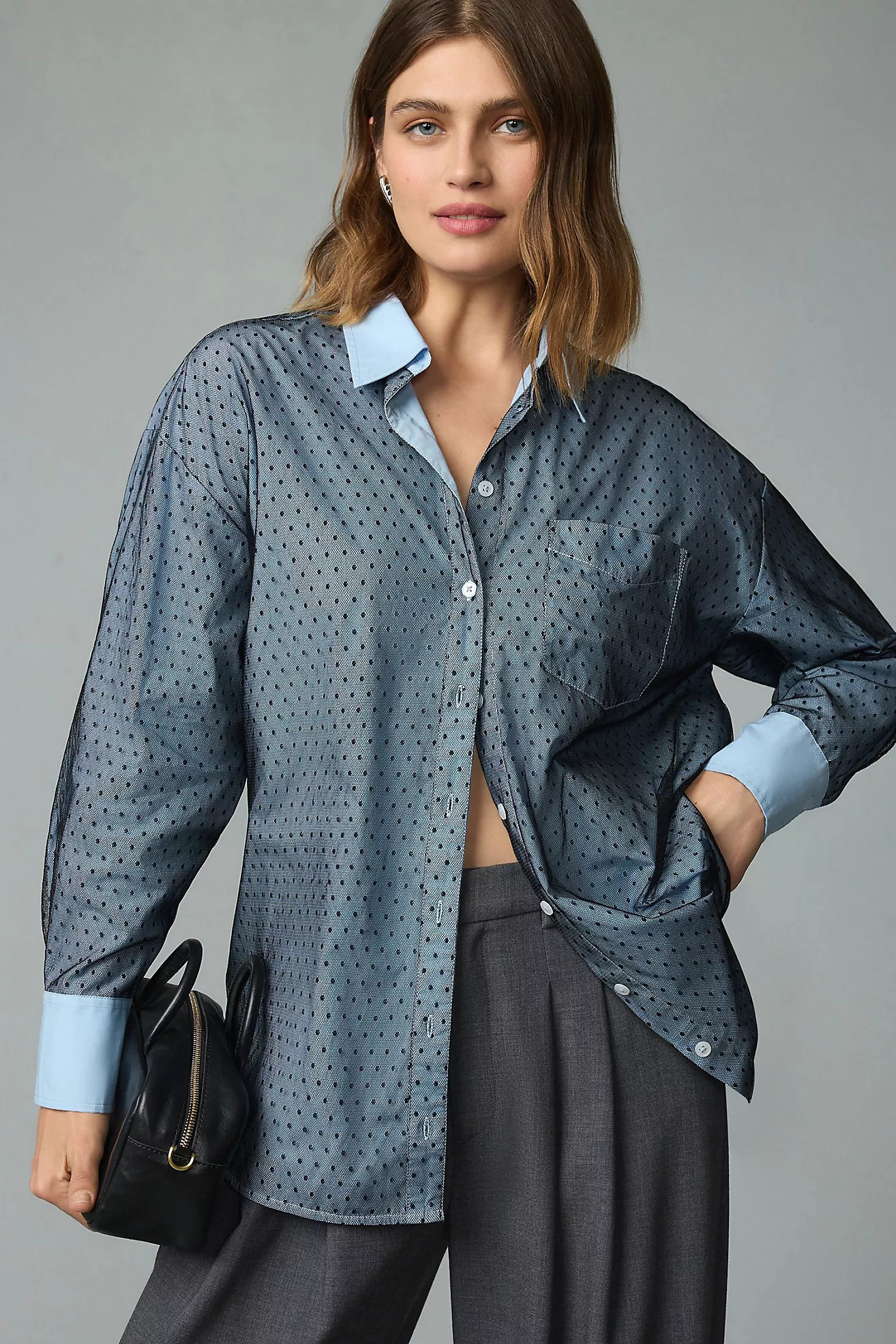 Maeve The Bennet Buttondown Shirt: Tulle Overlay Edition | Anthropologie (US)