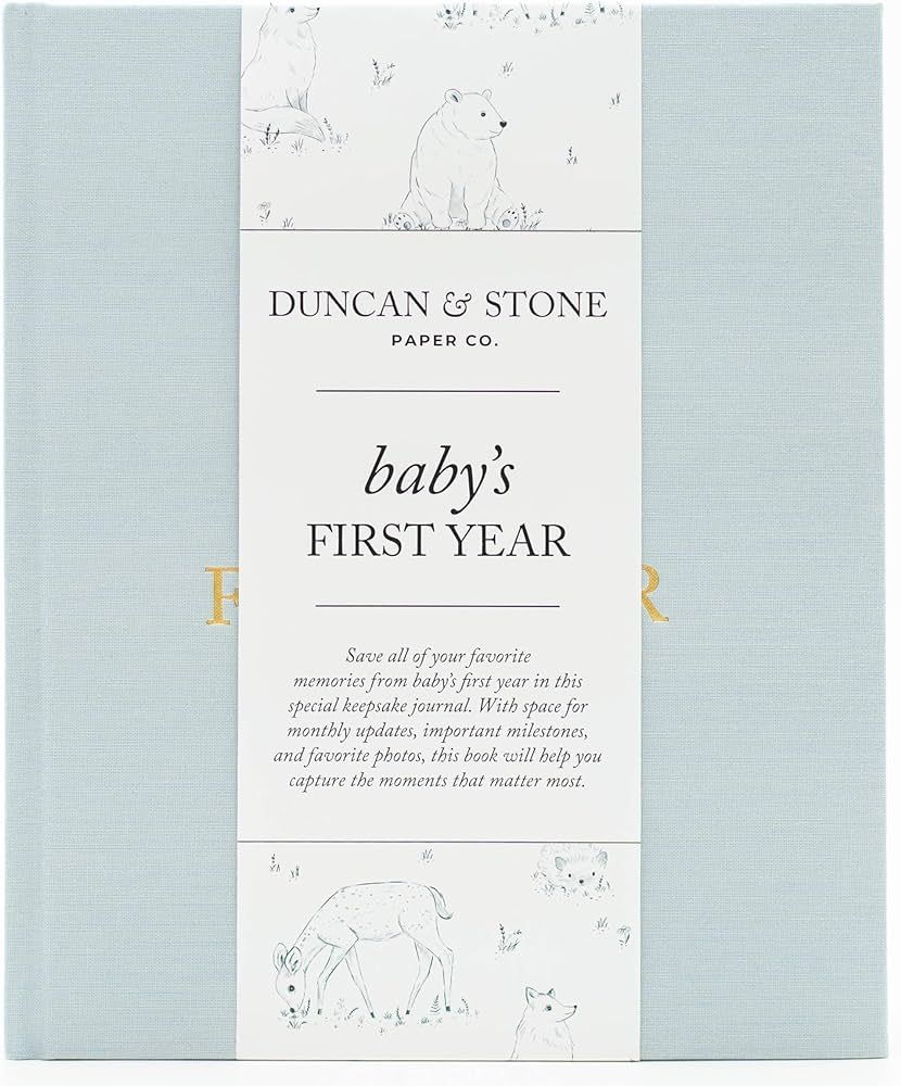 Baby First Year Book (Sky Blue, 112 Pages) by Duncan & Stone - Memory & Milestone Baby's First Ye... | Amazon (US)