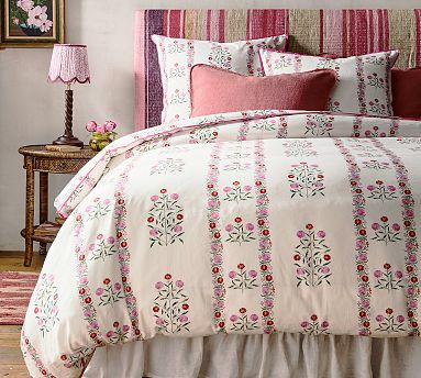 Evelyn Cotton Linen Duvet Cover & Shams | GreenRow