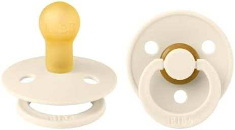 BIBS Baby Pacifier | BPA-Free Natural Rubber | Made in Denmark | Ivory 2-Pack (0-6 Months) | Amazon (US)