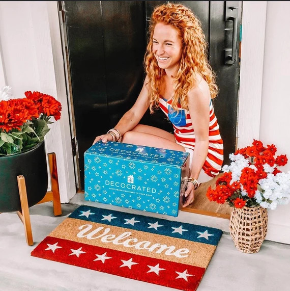 AMERICANA | Americana Themed Welcome Doormat | 4 Sizes | Ships in 24 Hours | Made from Natural Co... | Etsy (US)