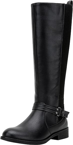 Vepose Womens' 955 Comfort Tall Knitted Riding Knee High Boots | Amazon (US)
