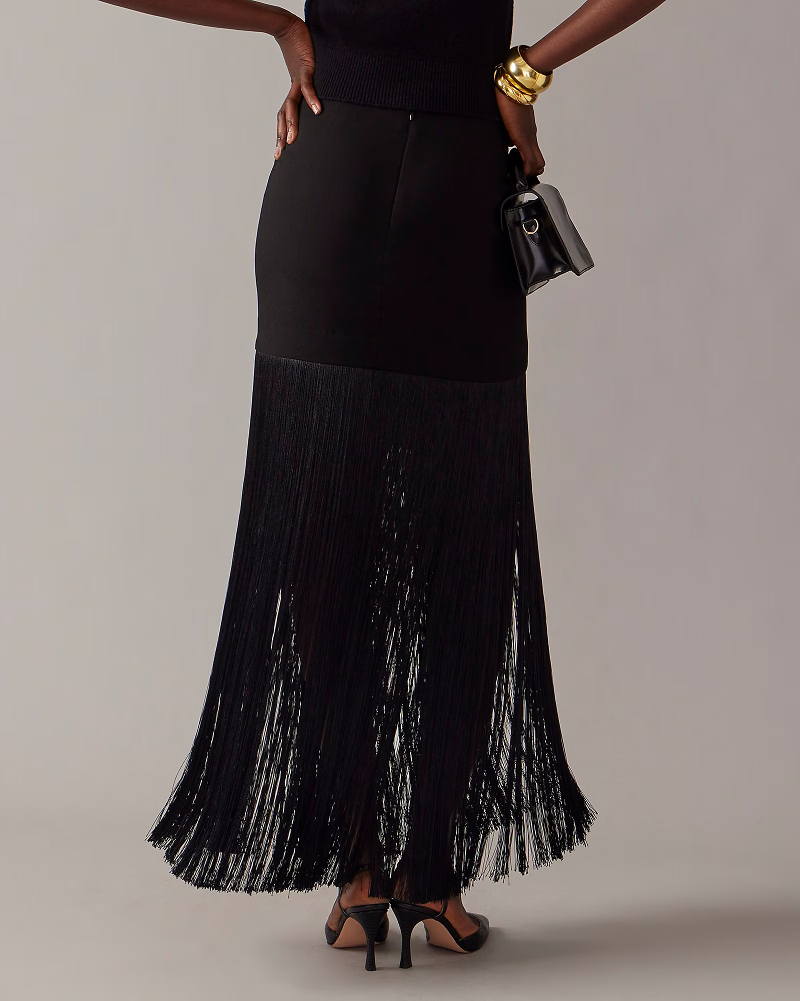 Collection mini fringe-trim skirt in city crepe | J. Crew US