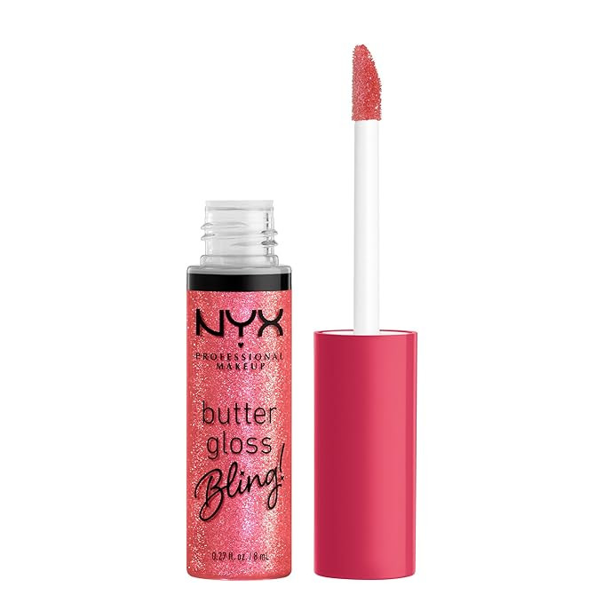 NYX PROFESSIONAL MAKEUP Butter Gloss Bling Lip Gloss, Non Sticky and Shiny Vegan Lip Makeup - She... | Amazon (US)