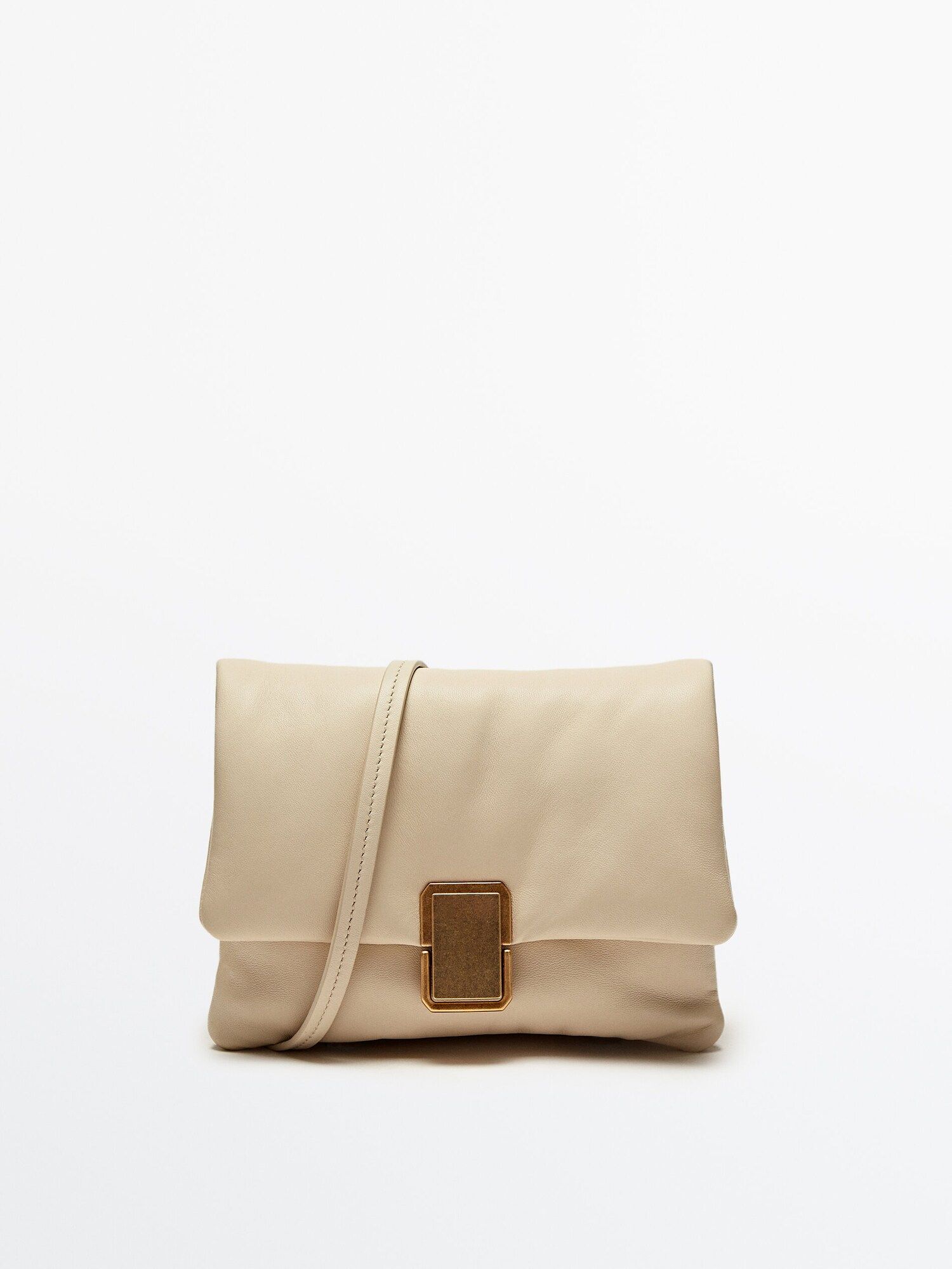 Padded nappa leather mini crossbody bag | Massimo Dutti (US)