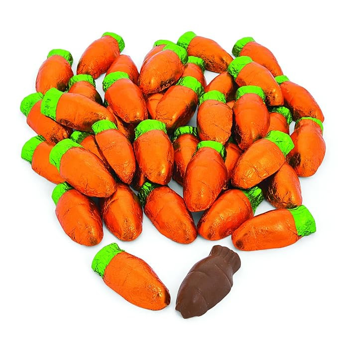 Chocolate Carrots for Easter - 1 pound - 38 individually wrapped pieces - Bulk Easter Candy, Egg ... | Amazon (US)