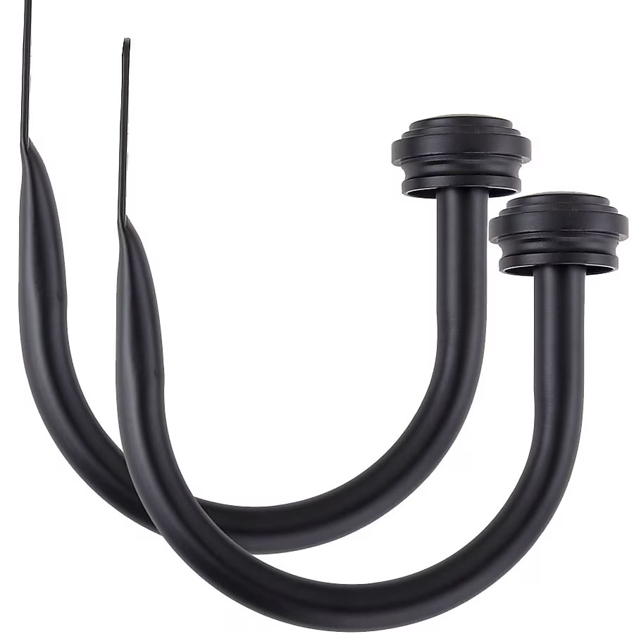 allen + roth 2 -Pack 6-in Matte Black Curtain Holdbacks | Lowe's