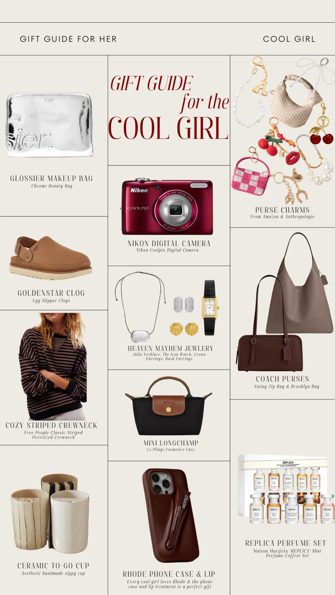 gift guide for the cool girl in your life 🤭🩶✨ 


christmas, christmas gift guide, gift guide, for the cool girl, it girl gift, gift ideas

#LTKHoliday #LTKGiftGuide #LTKSeasonal