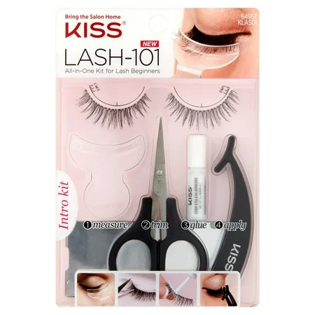 KISS USA False Eyelashes Kit 101 Effortless Black | Walmart (US)