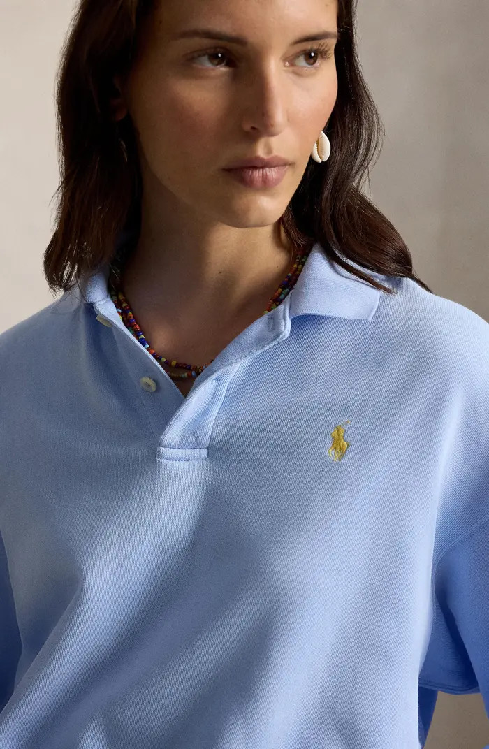 Lightweight Fleece Polo Sweatshirt | Nordstrom