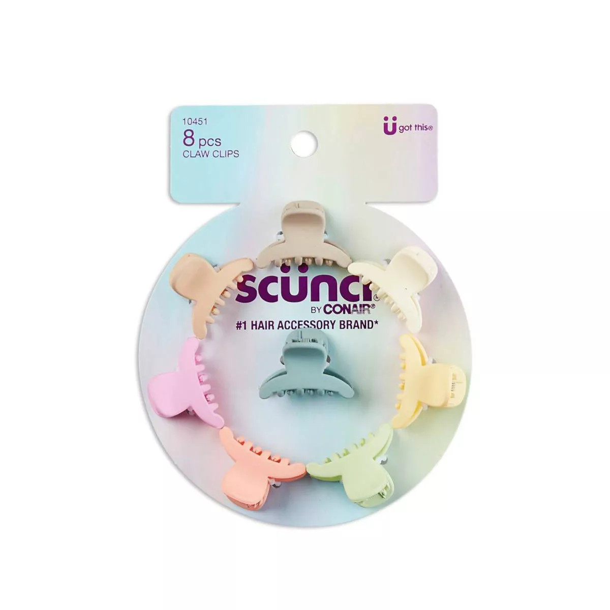 scünci Kids Mini Claw Clips - Matte Pastels - 8pcs | Target