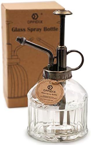 OFFIDIX Transparent Glass Watering Spray Bottle,Plant Mister with Plastic Bronze Plastic Top Pump, G | Amazon (US)