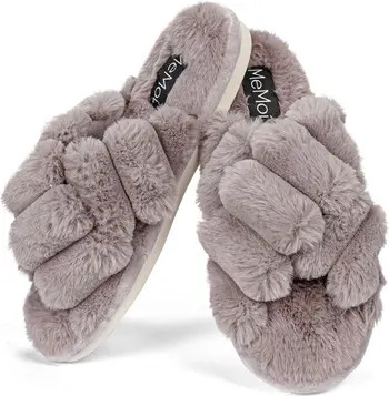 Double Cross Plush Slipper | Nordstrom