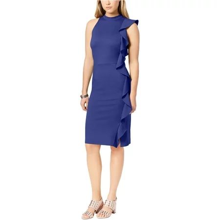 bar III Womens Ponte-Knit Sheath Dress Blue X-Large | Walmart (US)