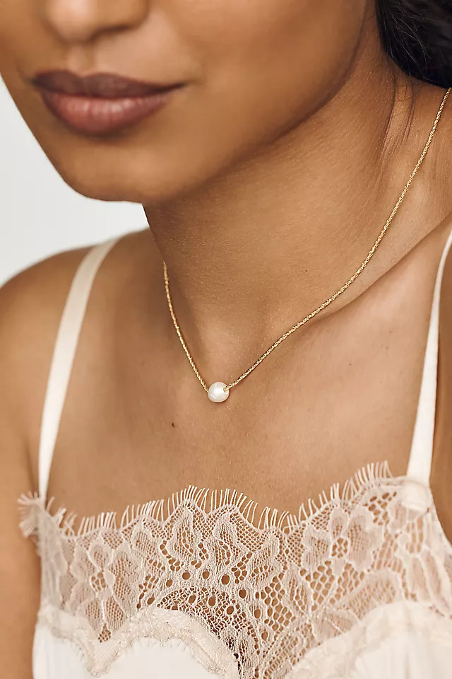 Delicate Pearl Pendant Necklace | Anthropologie (US)
