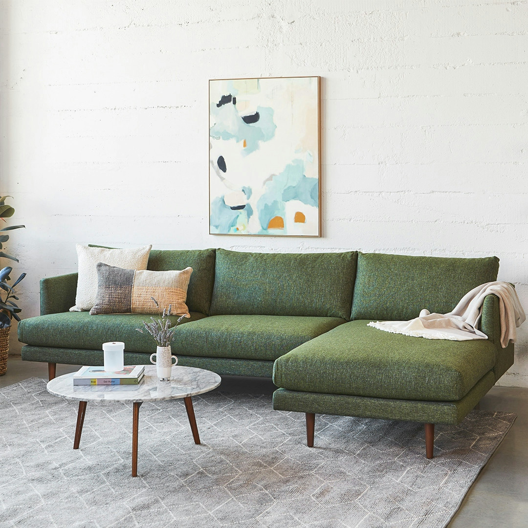 Burrard 112" Right Sectional - Forest Green | Article