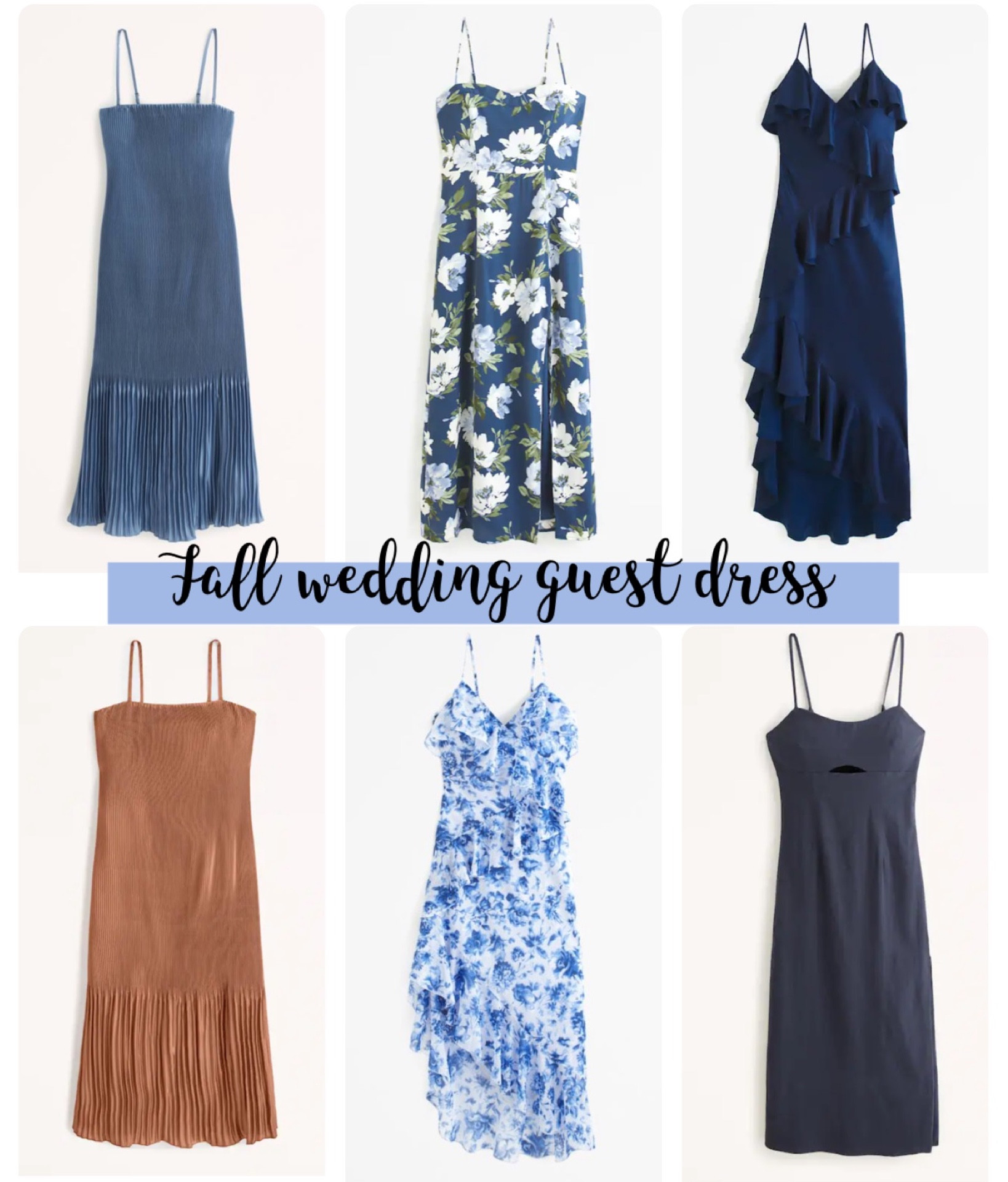 Fall wedding guest dresses! Currently on sale! 20% off code: AFLTK 
#weddingoutfit #fallwedding #weddingguest #weddingdress #abercrombie #sale 

#LTKSeasonal #LTKwedding #LTKSale