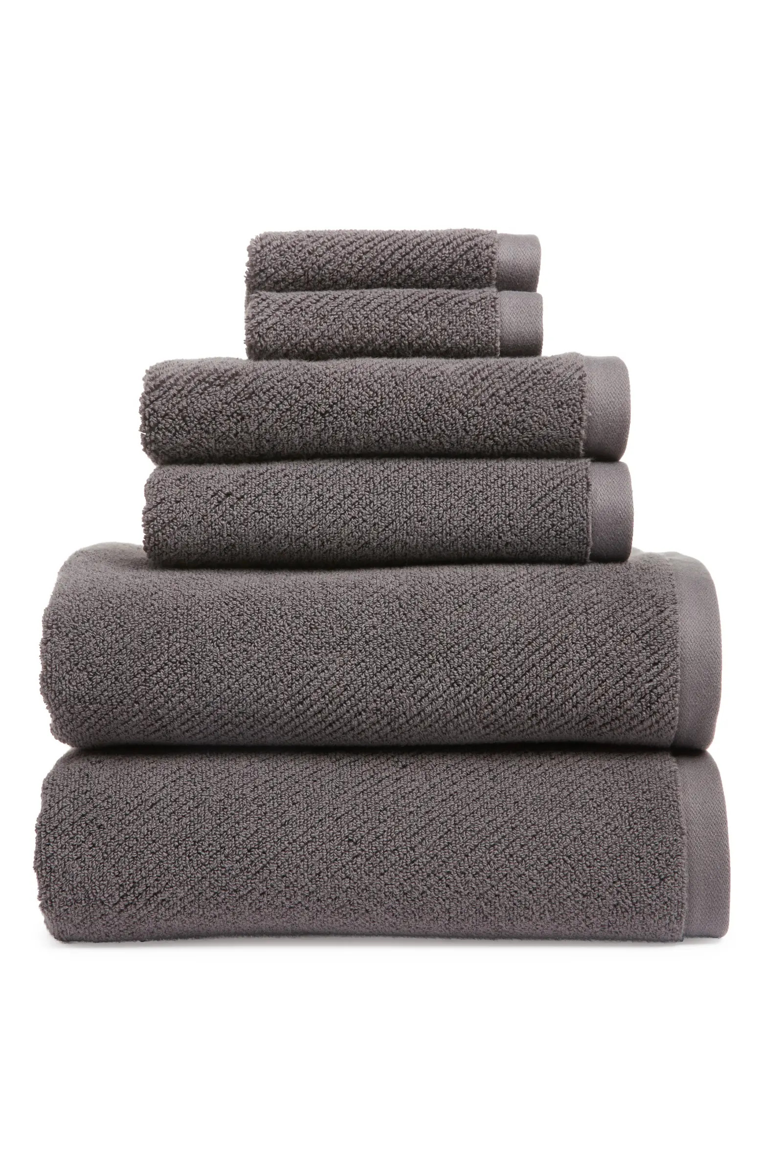 Cotton Rib 6-Piece Bath Towel Set | Nordstrom