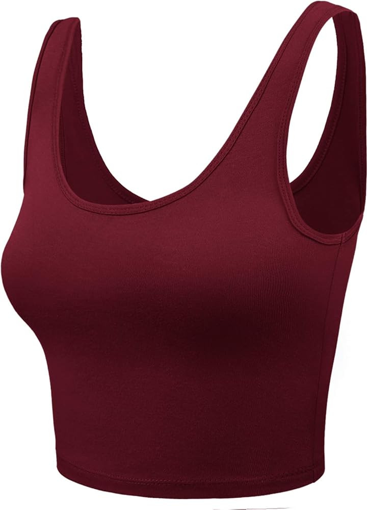 Women's Lingerie Camisole Crop Tank Cotton Racerback Sleeveless Slim Fit Tops | Amazon (US)