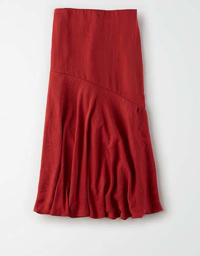 AE High-Waisted Slip Midi Skirt | American Eagle Outfitters (US & CA)