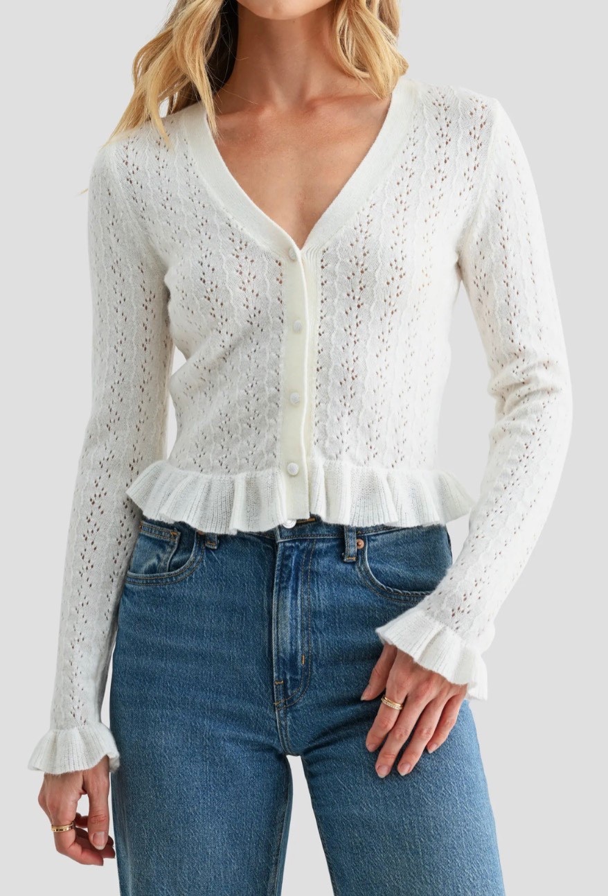 White top
Cardigan 
Spring 

#LTKSeasonal