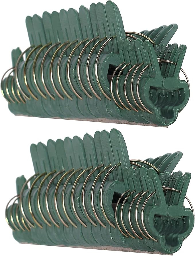Plant Clips 40 Piece Green Gentle Gardening Plant & Flower Lever Loop Gripper Clips, Tool for Sup... | Amazon (US)