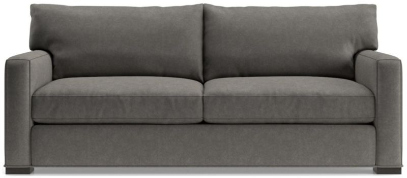 Axis Grey Microfiber Sofa + Reviews | Crate & Barrel | Crate & Barrel