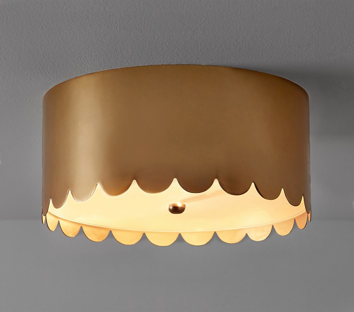 Scalloped Metal Flush Mount | Pottery Barn Kids