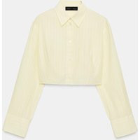 Zara - Striped Poplin Cropped Shirt - Printed - Xs - Woman | Zara US